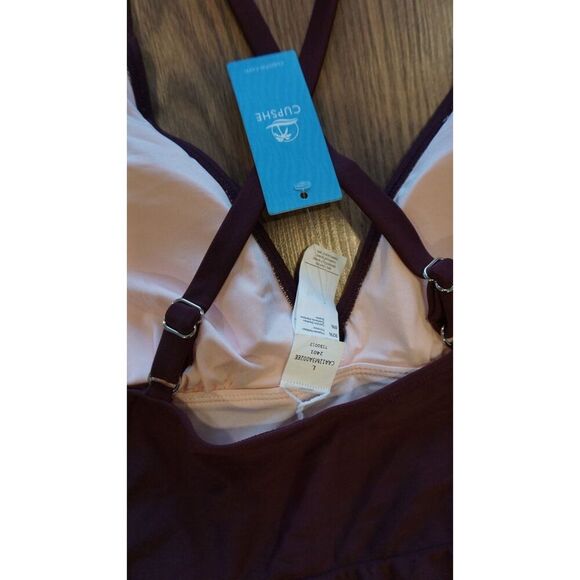 Cupshe Burgundy One-Piece Swimsuit - Picture 14 of 16